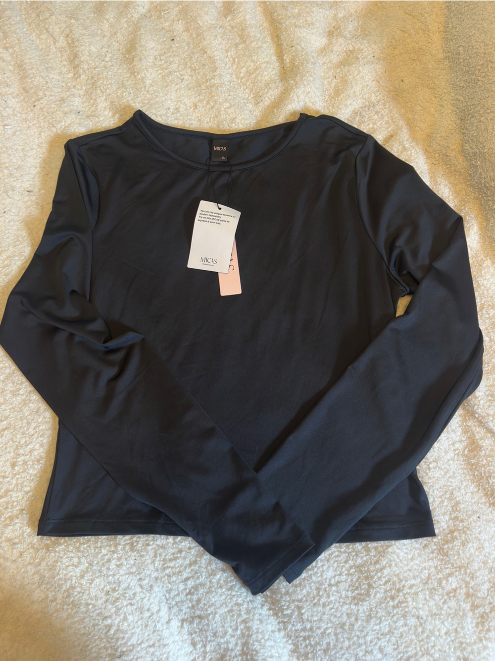 MICAS Long-Sleeve Black Crew Tee